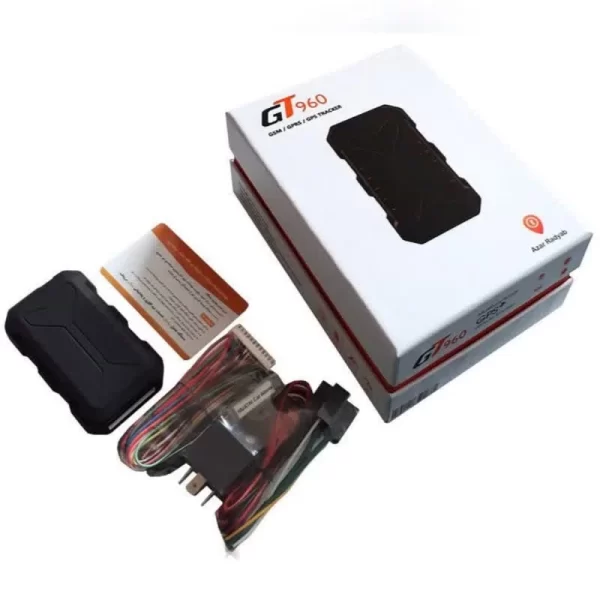 نما از بالای پک کامل باز شده ردیاب gt960